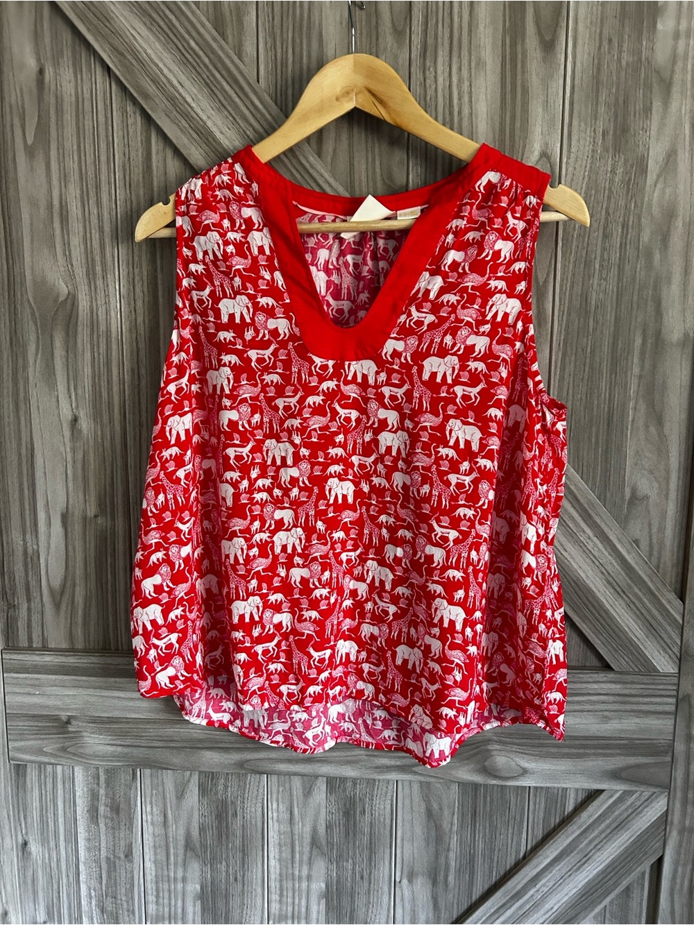 Maeve by Anthropologie Melange Safari Animal Print Tank Blouse - Size 10/12